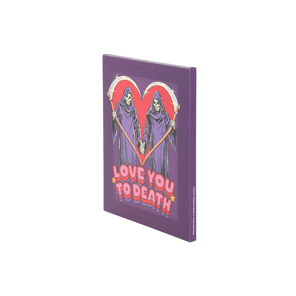 19x25cm Love You To Death Canvas Plaque by Steven Rhodes