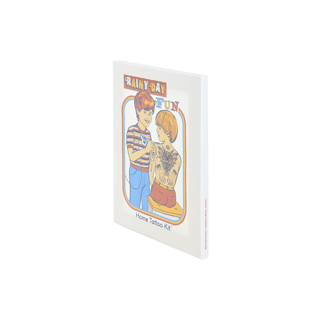 19x25cm Rainy Day Fun Canvas Plaque by Steven Rhodes