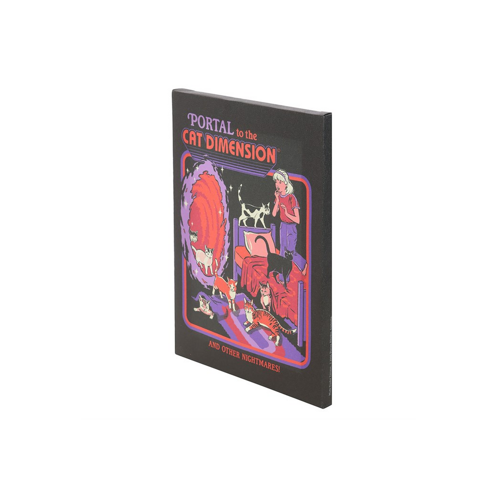 19x25cm The Cat Dimension Canvas Plaque by Steven Rhodes