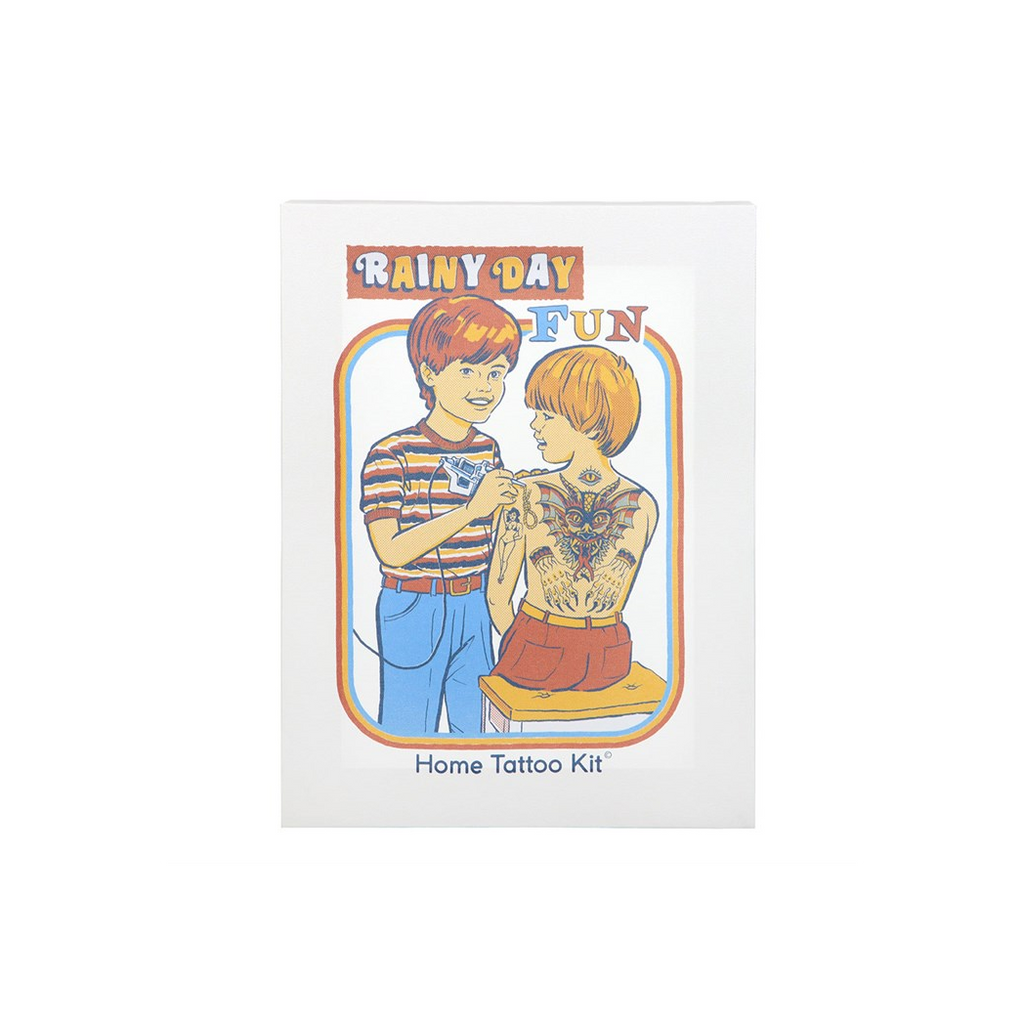 19x25cm Rainy Day Fun Canvas Plaque by Steven Rhodes