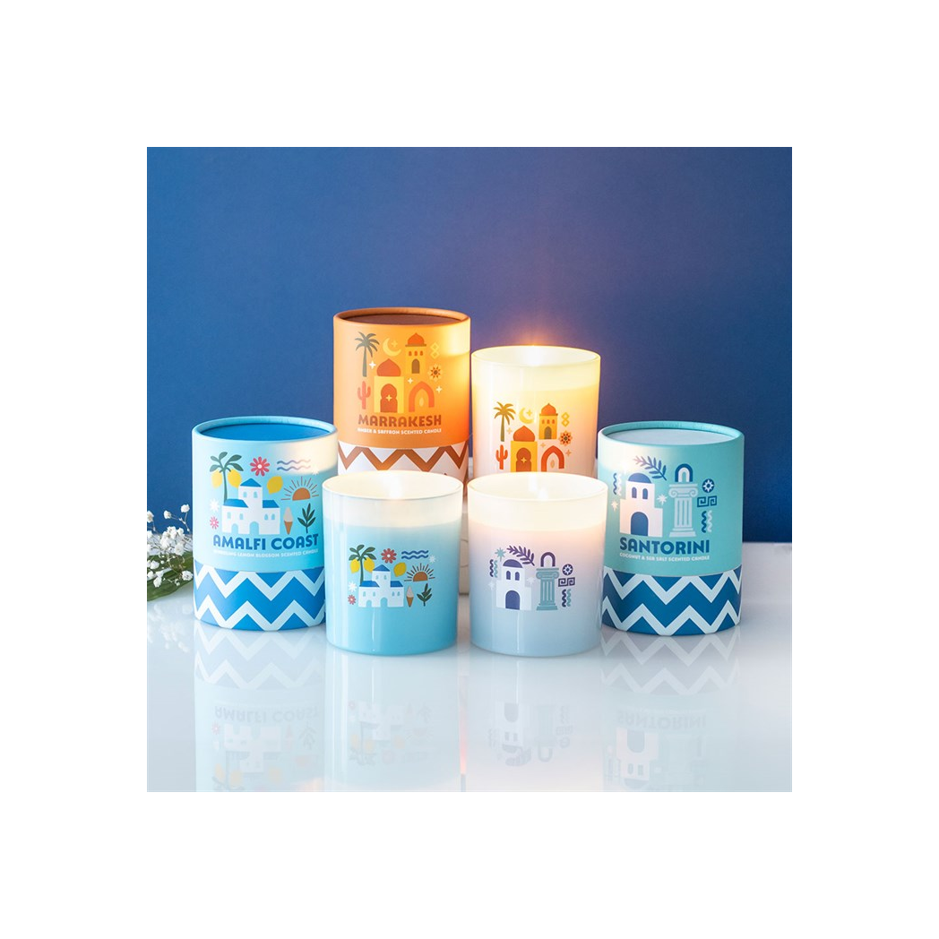Santorini Coconut & Sea Salt Scented Candle