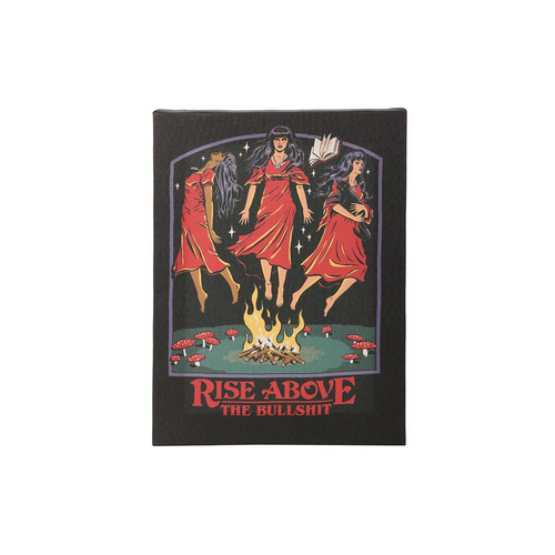 19x25cm Rise Above the Bullshit Canvas Plaque by Steven Rhodes