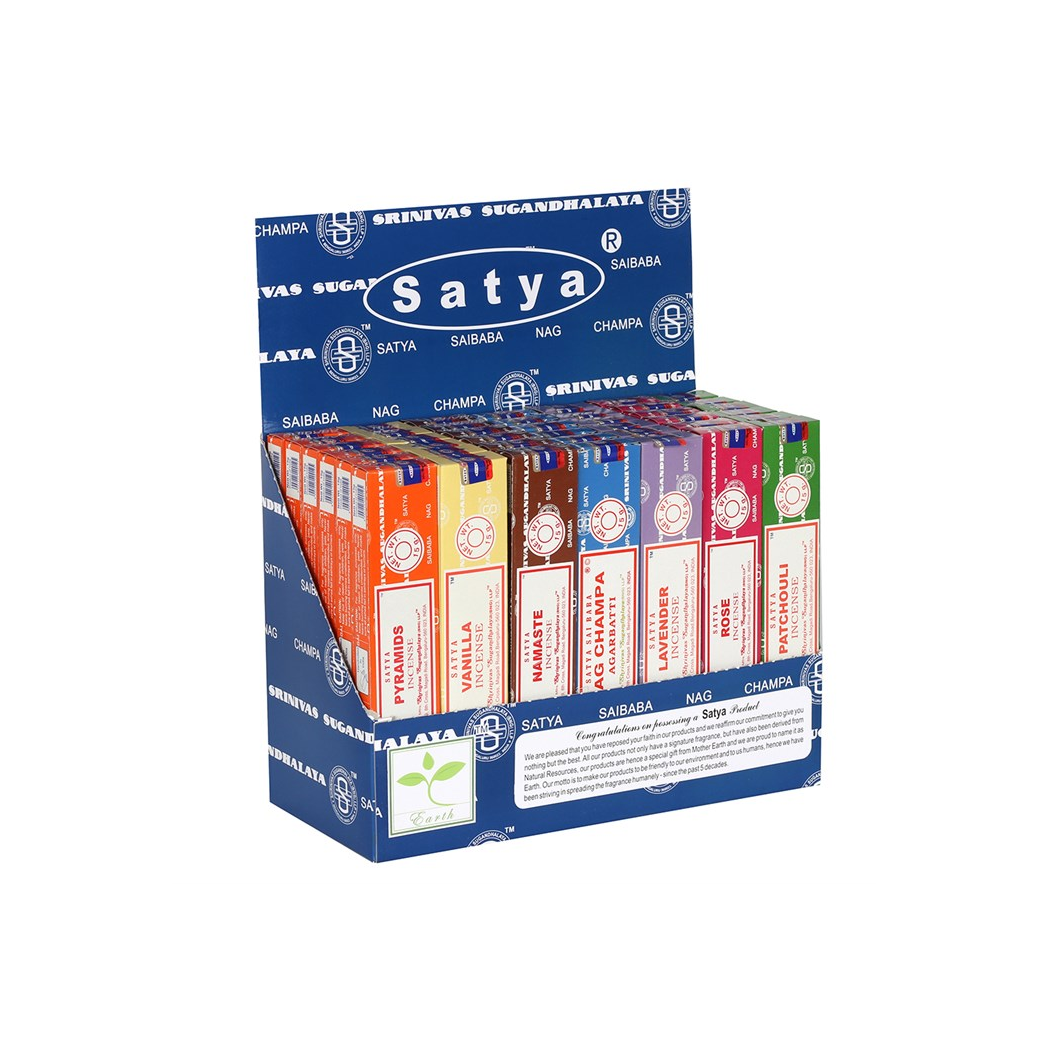 Satya Incense Sticks Display Box Starter Pack- 3 (6/12)