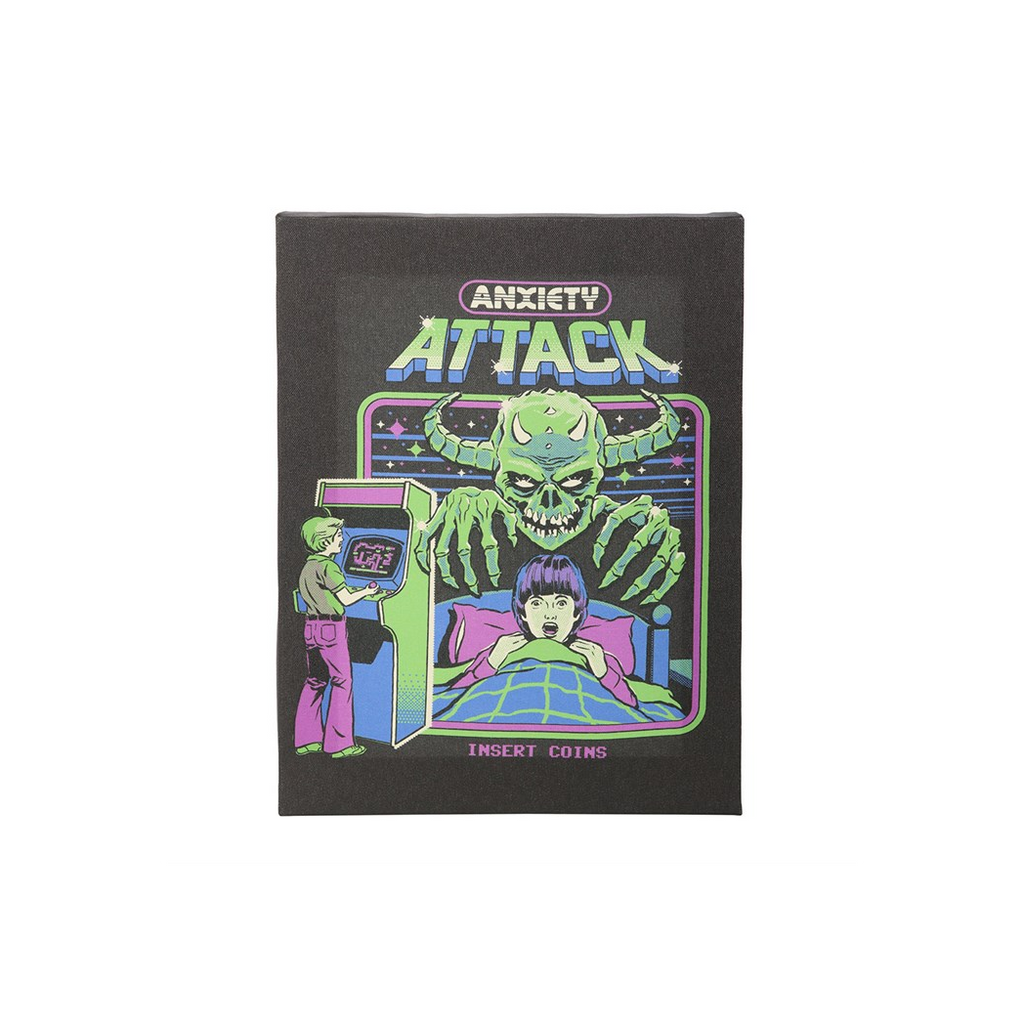 19x25cm Anxiety Attack Canvas Plaque by Steven Rhodes