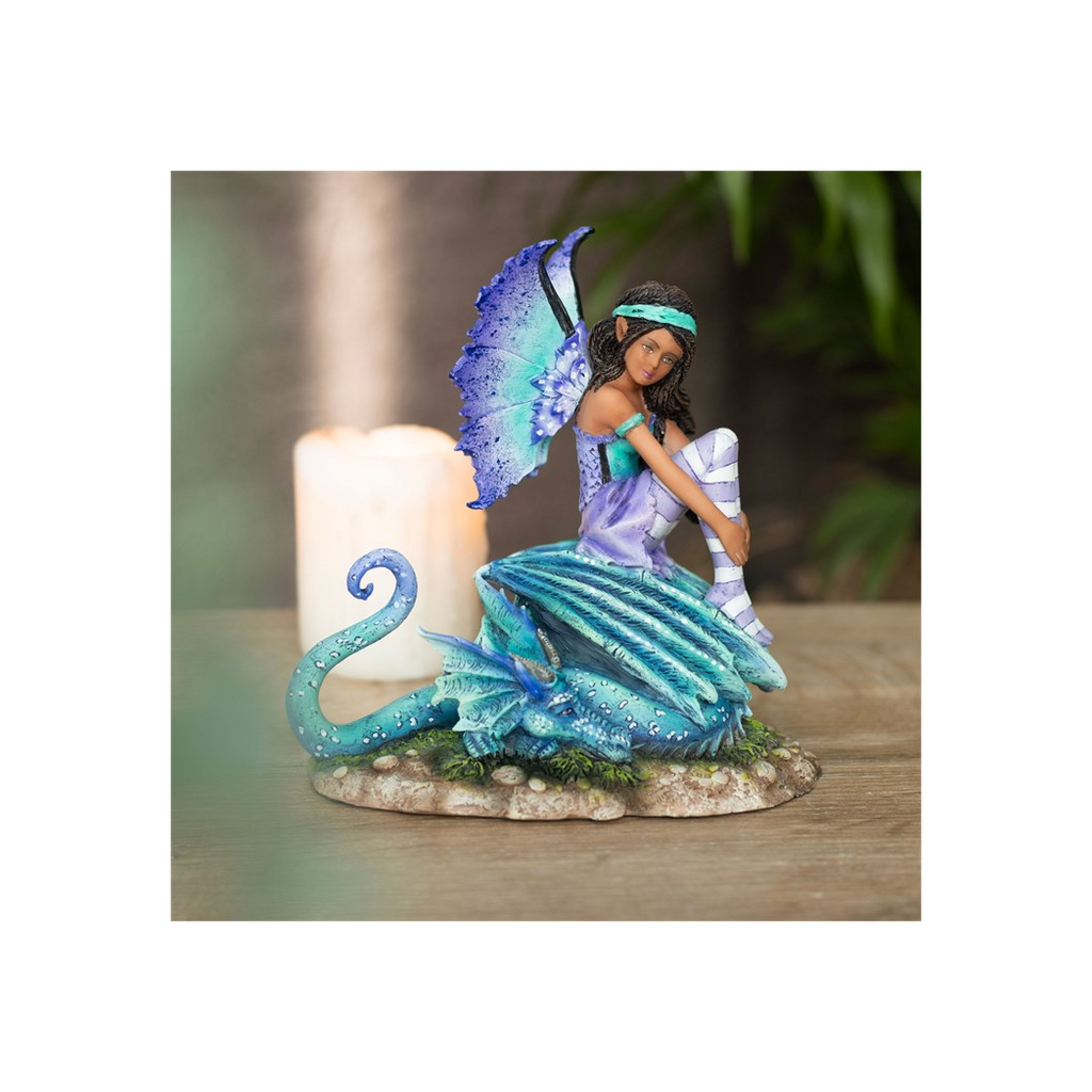 16cm Dragon Perch Fairy Figurine by Amy Brown