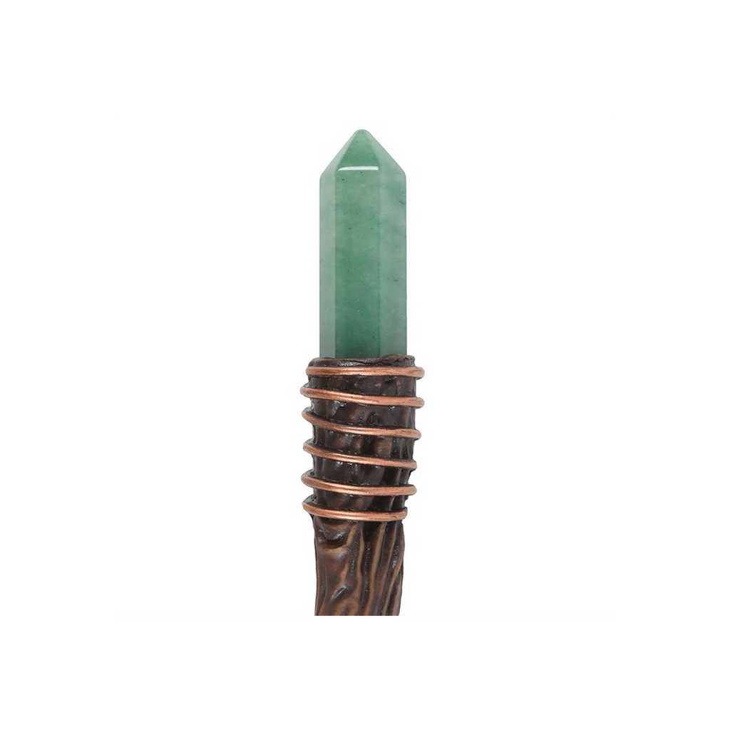 Thin Abundance Green Aventurine Crystal Wand