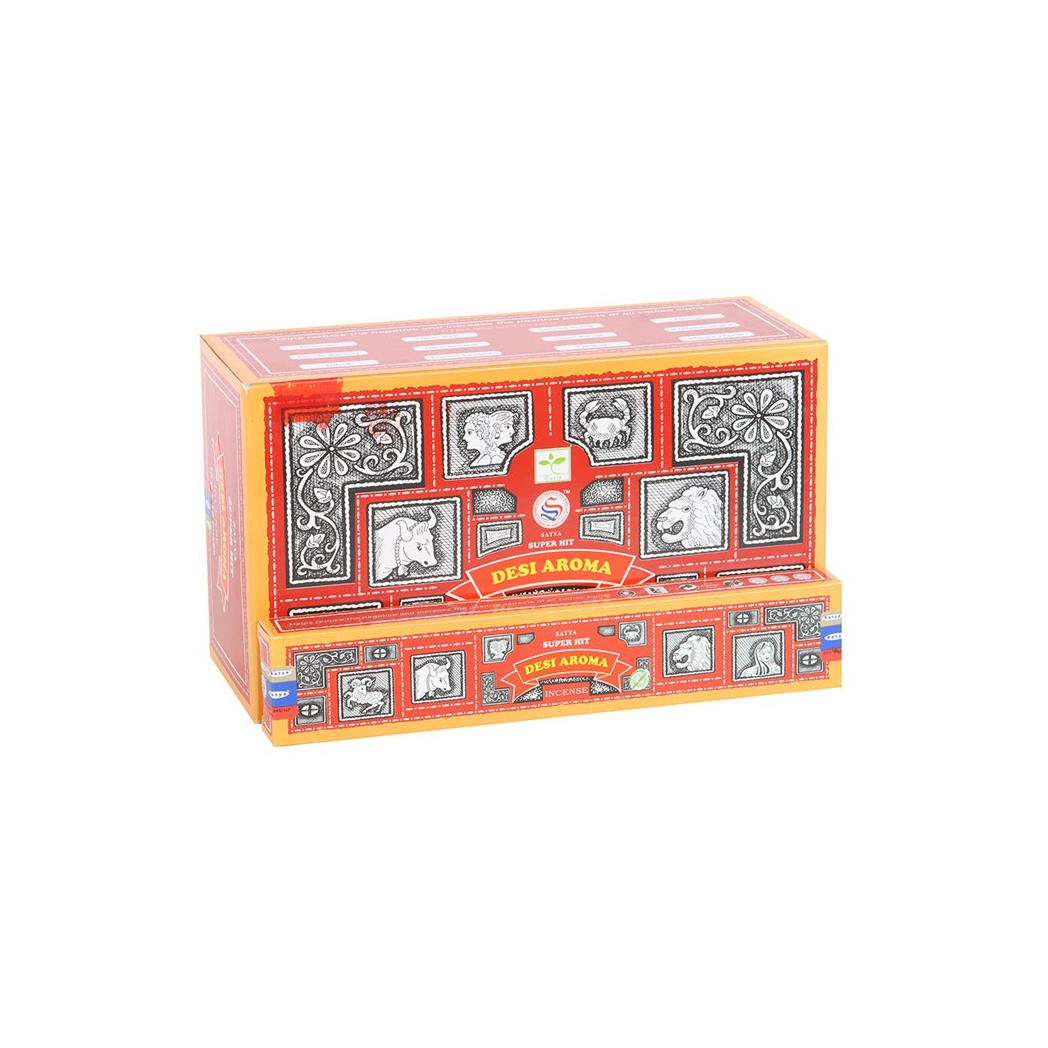 Set of 12 Satya Superhit Desi Aroma Incense 15g (12/50)