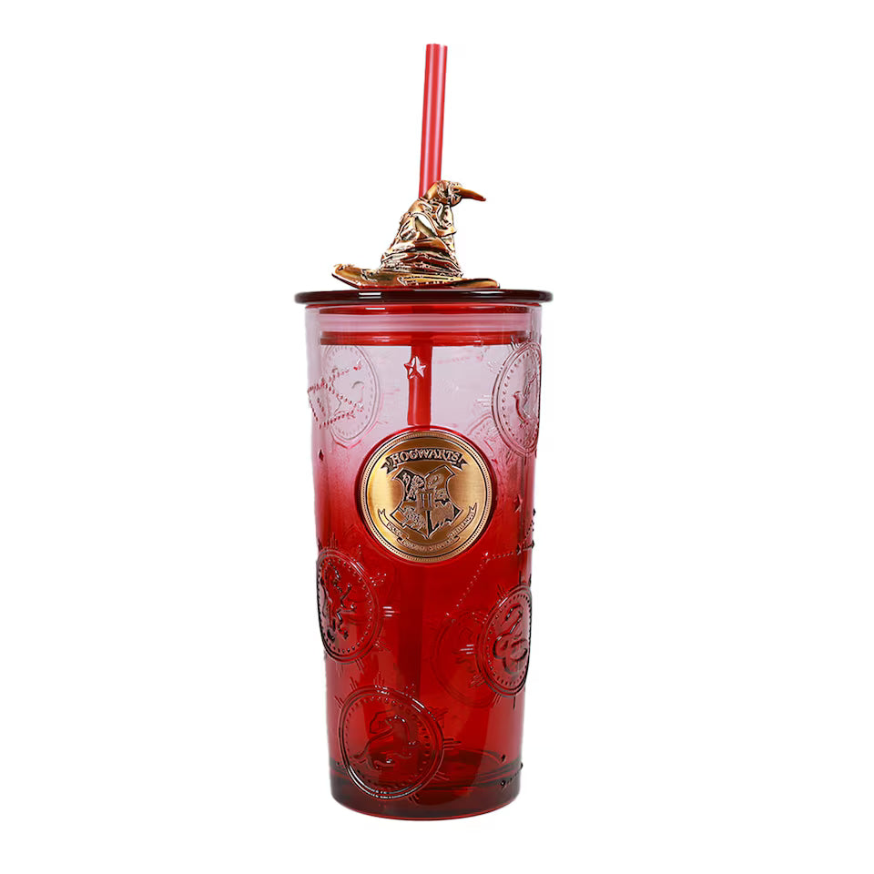 Harry Potter - Glass Cup with Straw