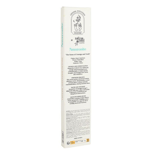 12 Packs of Native Soul Crystal Intentions Incense with Amazonite Chips