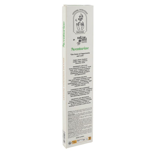 12 Packs of Native Soul Crystal Intentions Incense with Aventurine Chips