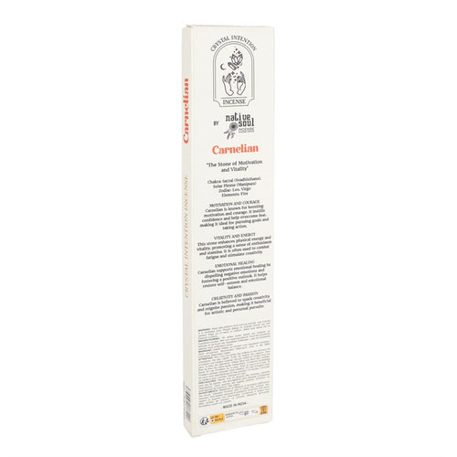 12 Packs of Native Soul Crystal Intentions Incense with Carnelian Chips