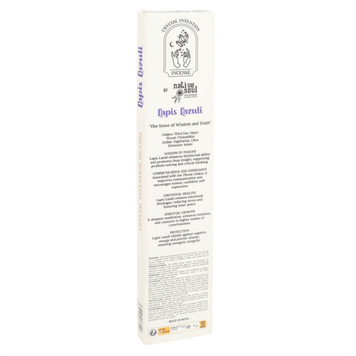 12 Packs of Native Soul Crystal Intentions Incense with Lapis Lazuli Chips