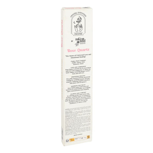 12 Packs of Native Soul Crystal Intentions Incense with Rose Quartz Chips