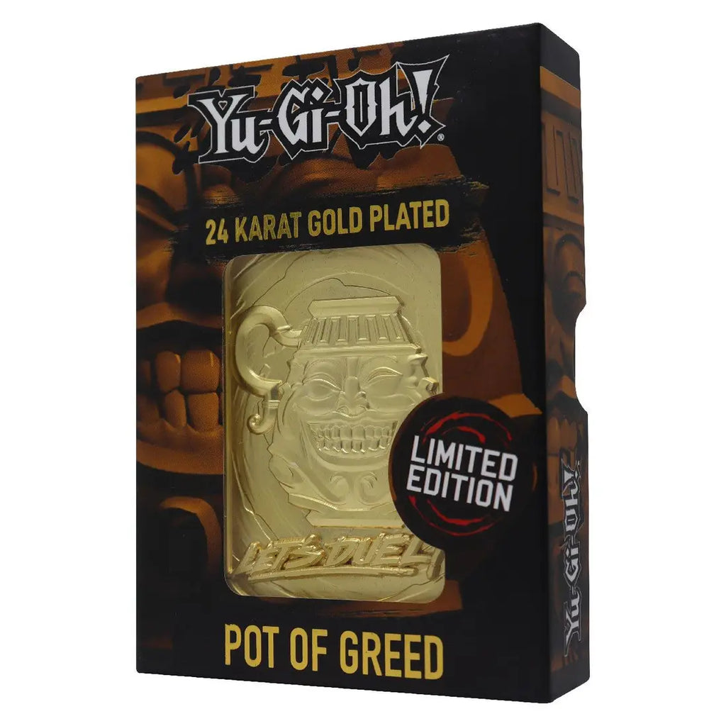 Yu-Gi-Oh! Pot Of Greed 24k Gold Plated Limited Edition Metal Card