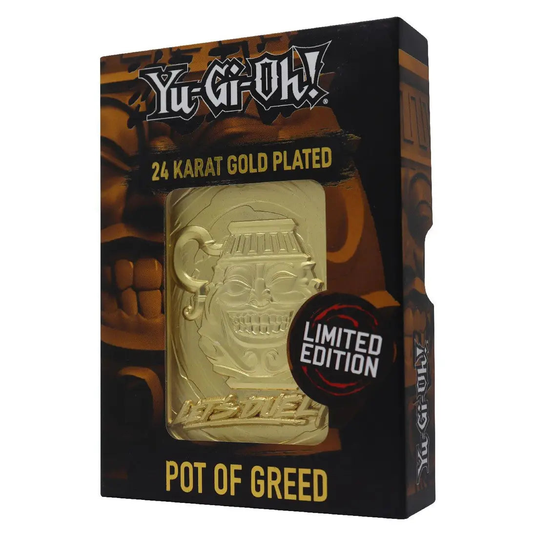 Yu-Gi-Oh! Pot Of Greed 24k Gold Plated Limited Edition Metal Card