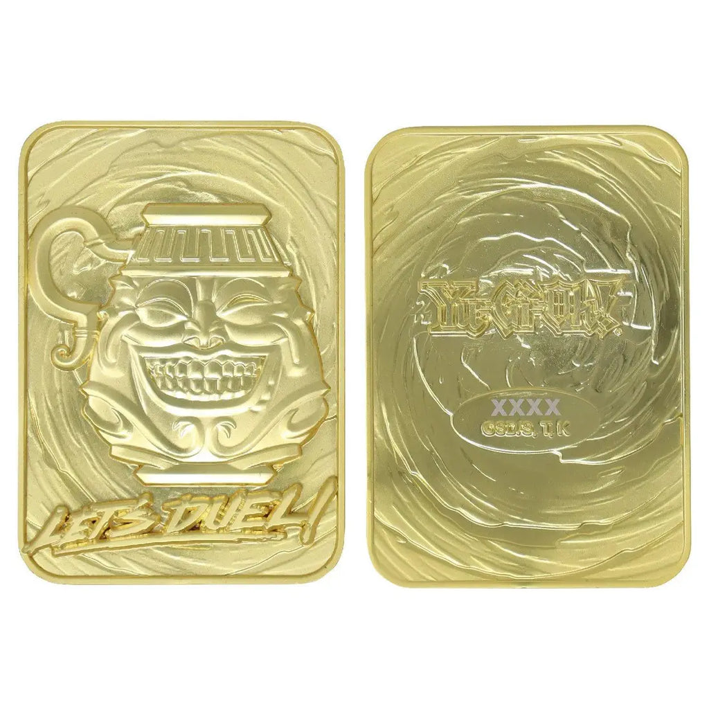 Yu-Gi-Oh! Pot Of Greed 24k Gold Plated Limited Edition Metal Card