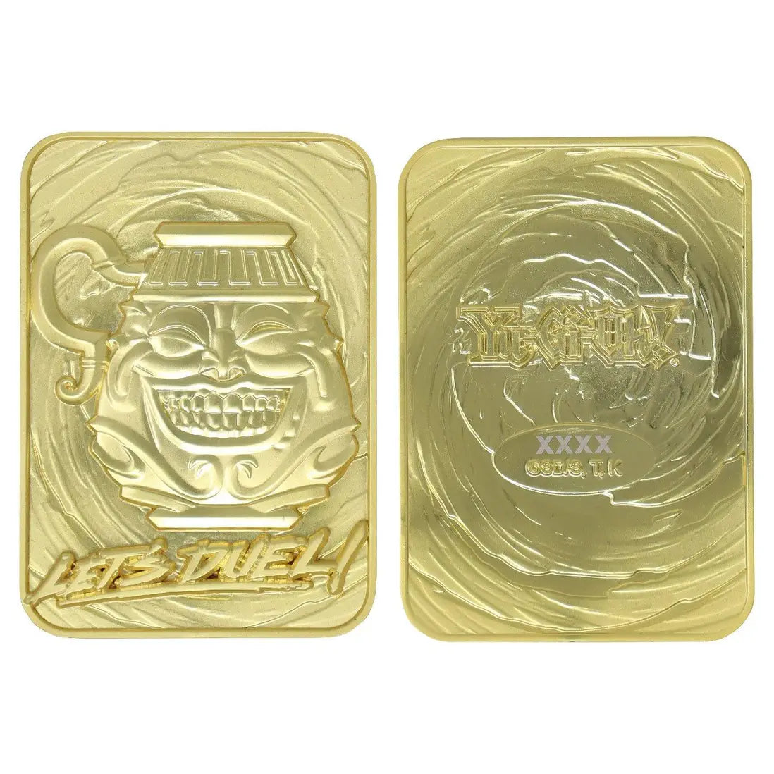 Yu-Gi-Oh! Pot Of Greed 24k Gold Plated Limited Edition Metal Card