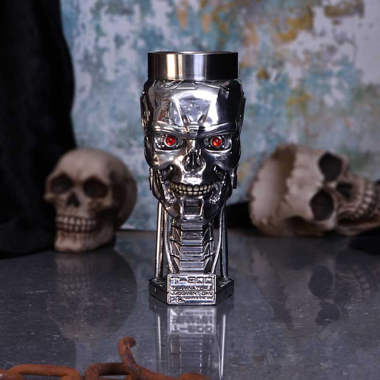T-800 Terminator 2 Judgement Day T2 Head Goblet Wine Glass