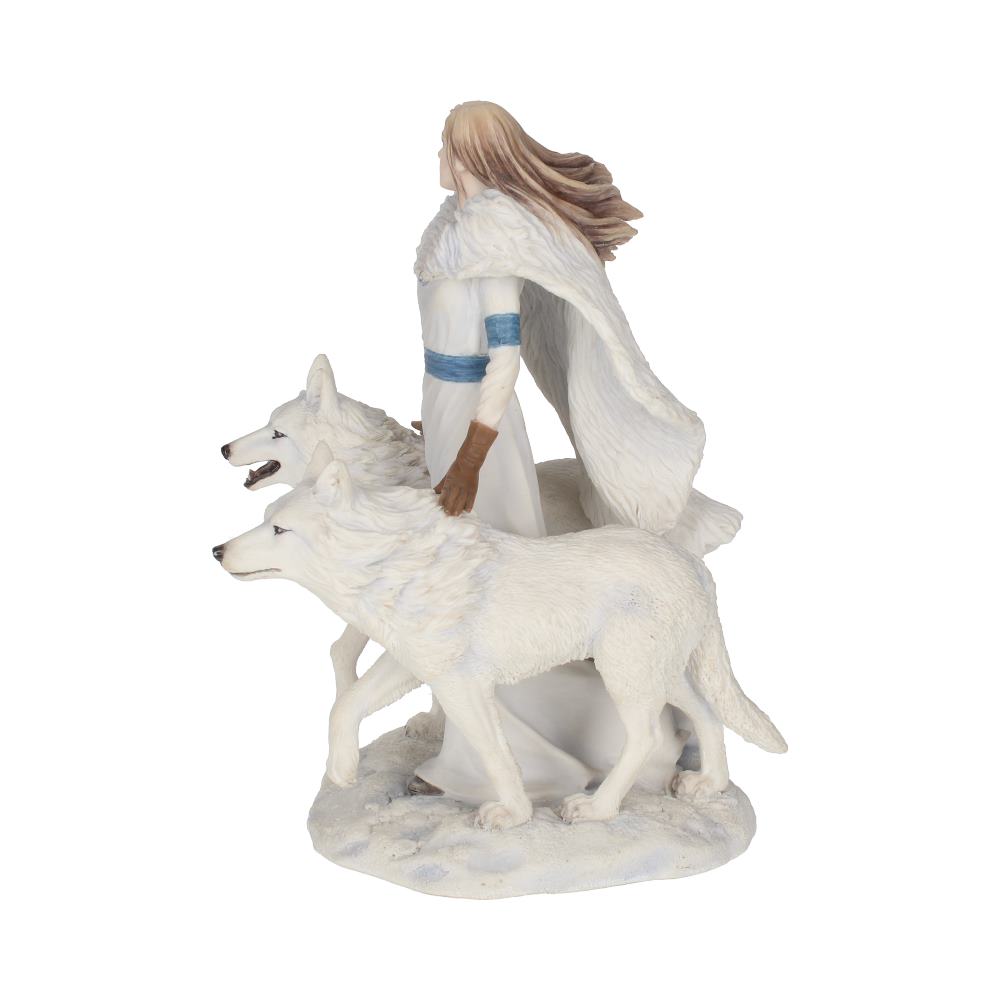 Anne Stokes Winter Guardians Wolf Companion Figurine