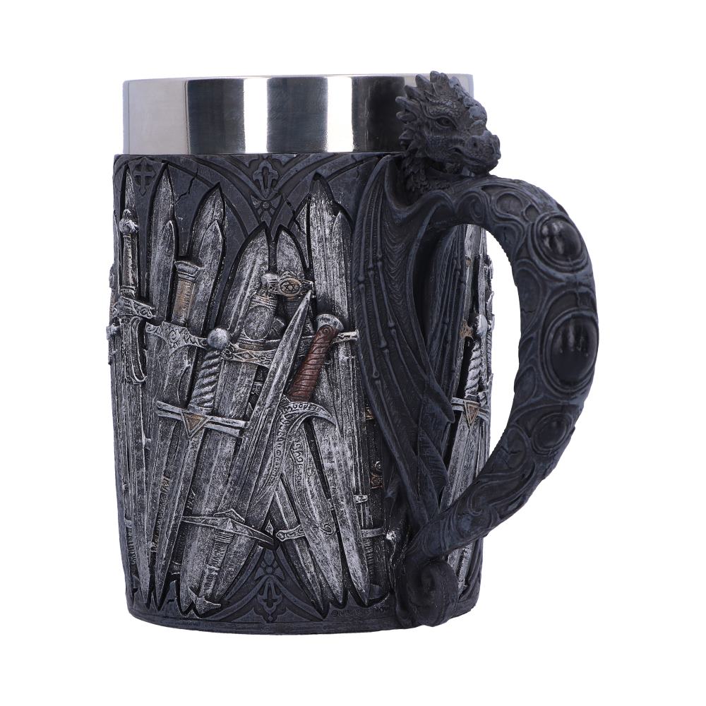 Medieval Sword Dragon Tankard Gothic Fantasy Mug