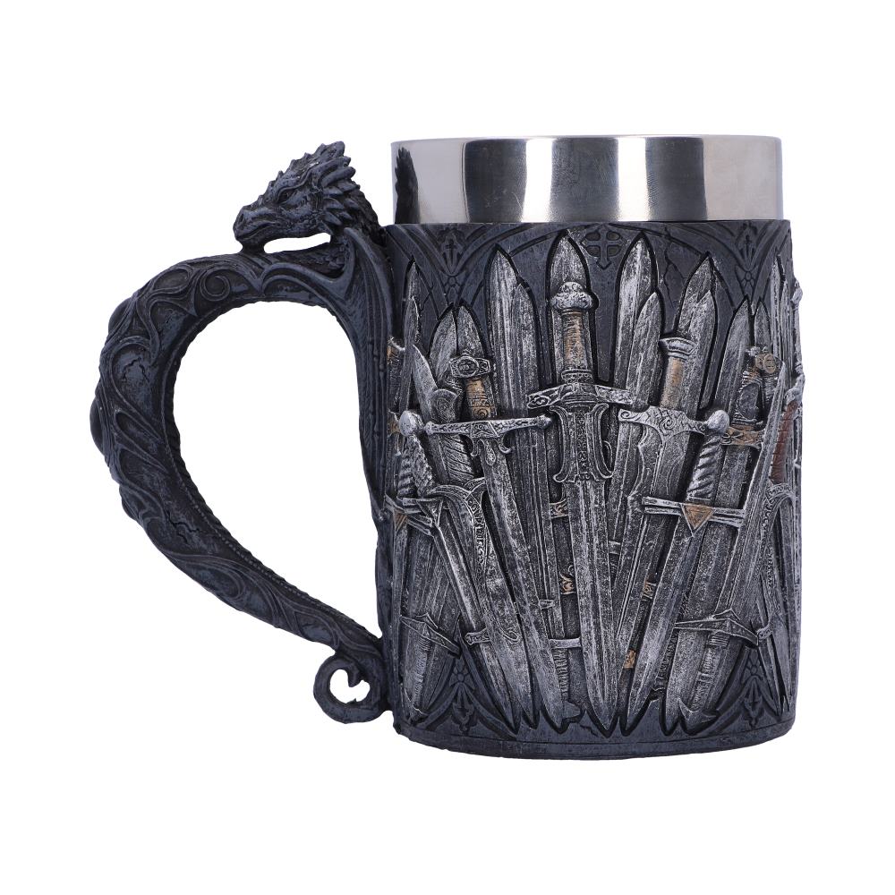 Medieval Sword Dragon Tankard Gothic Fantasy Mug