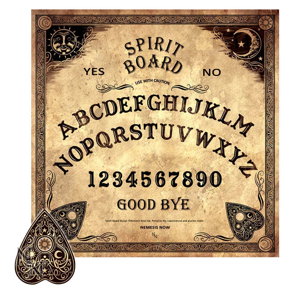 Antiqued Beige Spirit Talking Board with Planchette