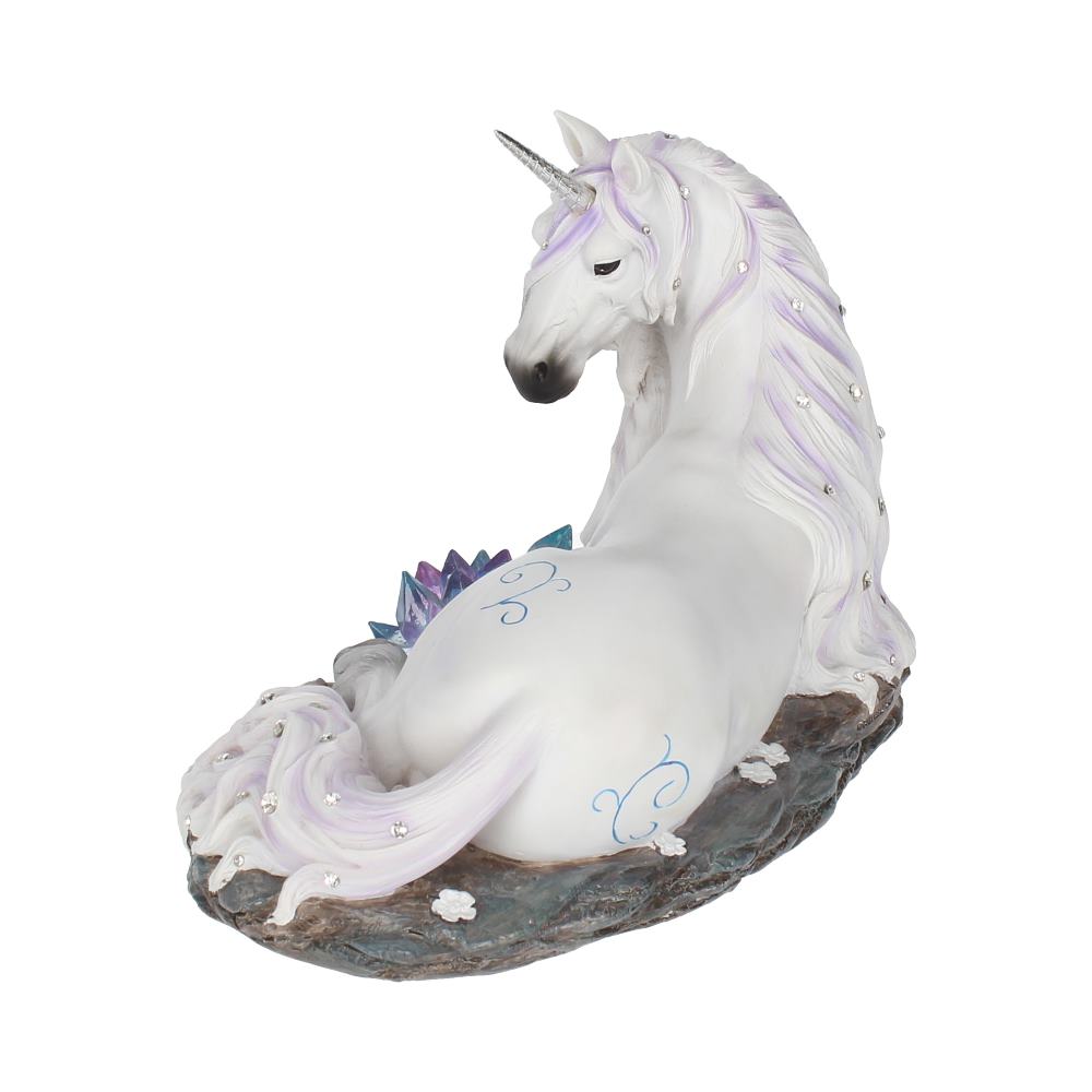 Jewelled Tranquillity Figurine White Unicorn and Crystal Ornament