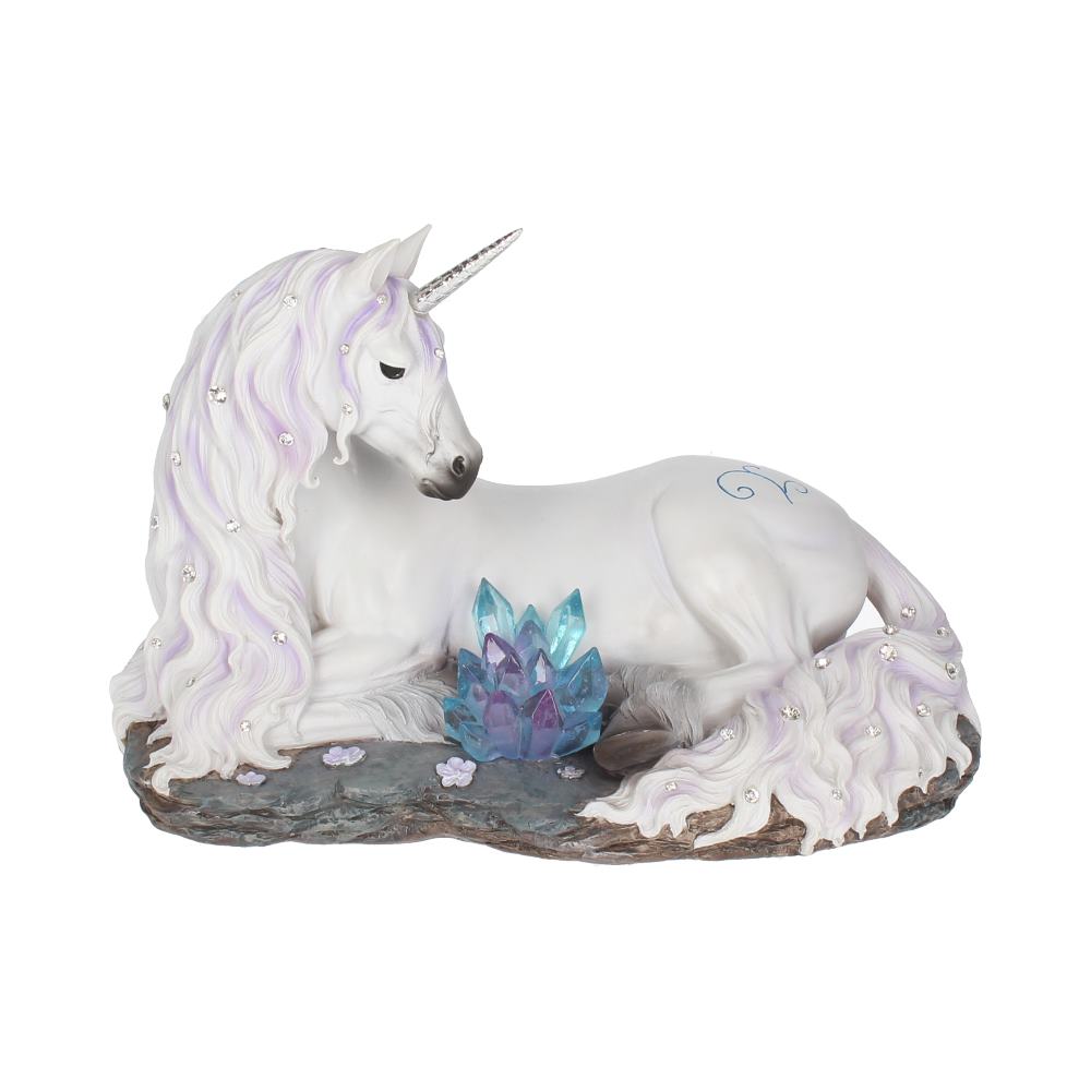 Jewelled Tranquillity Figurine White Unicorn and Crystal Ornament