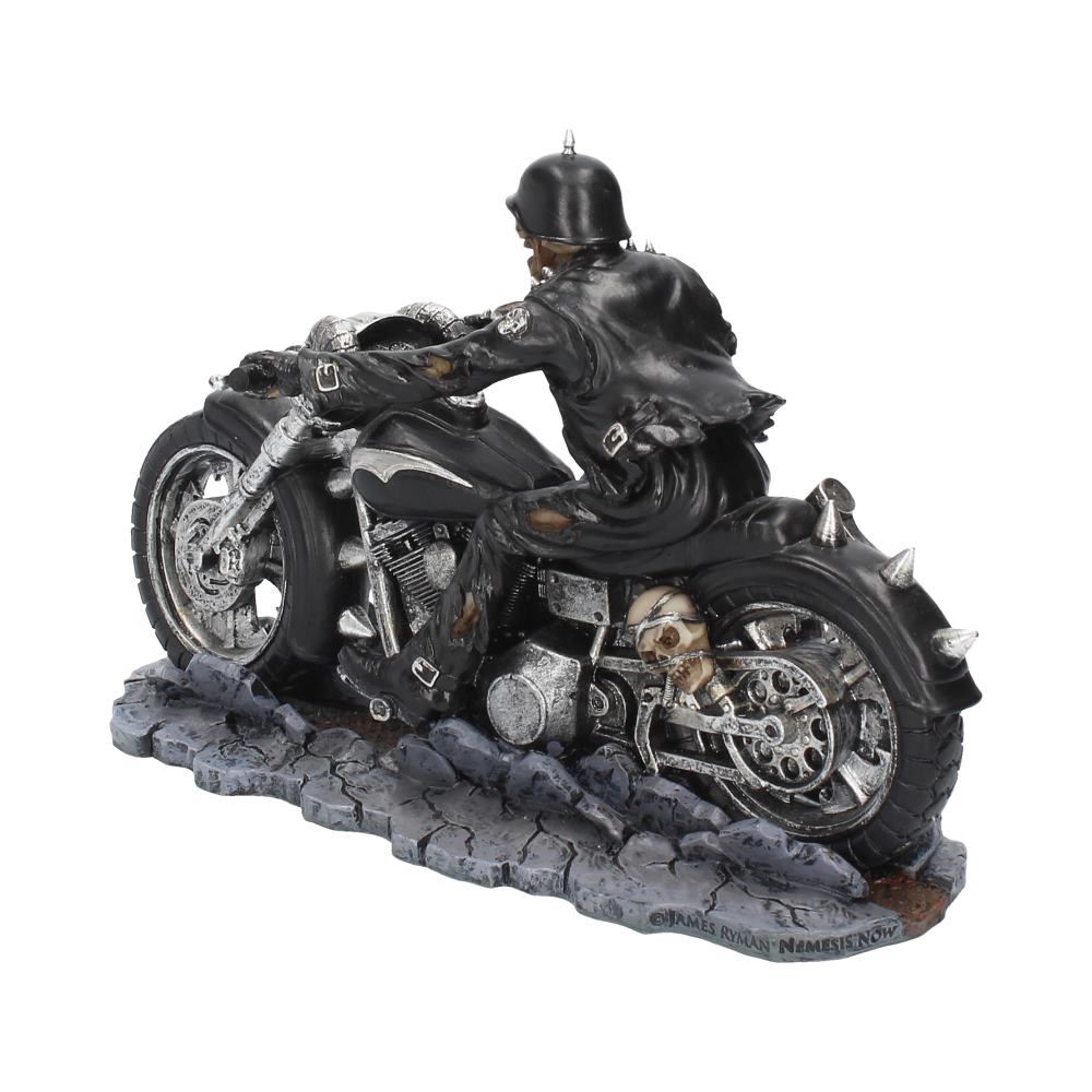 Hell on the Highway Skeleton Motorbike Ornament Figurine by James Ryman