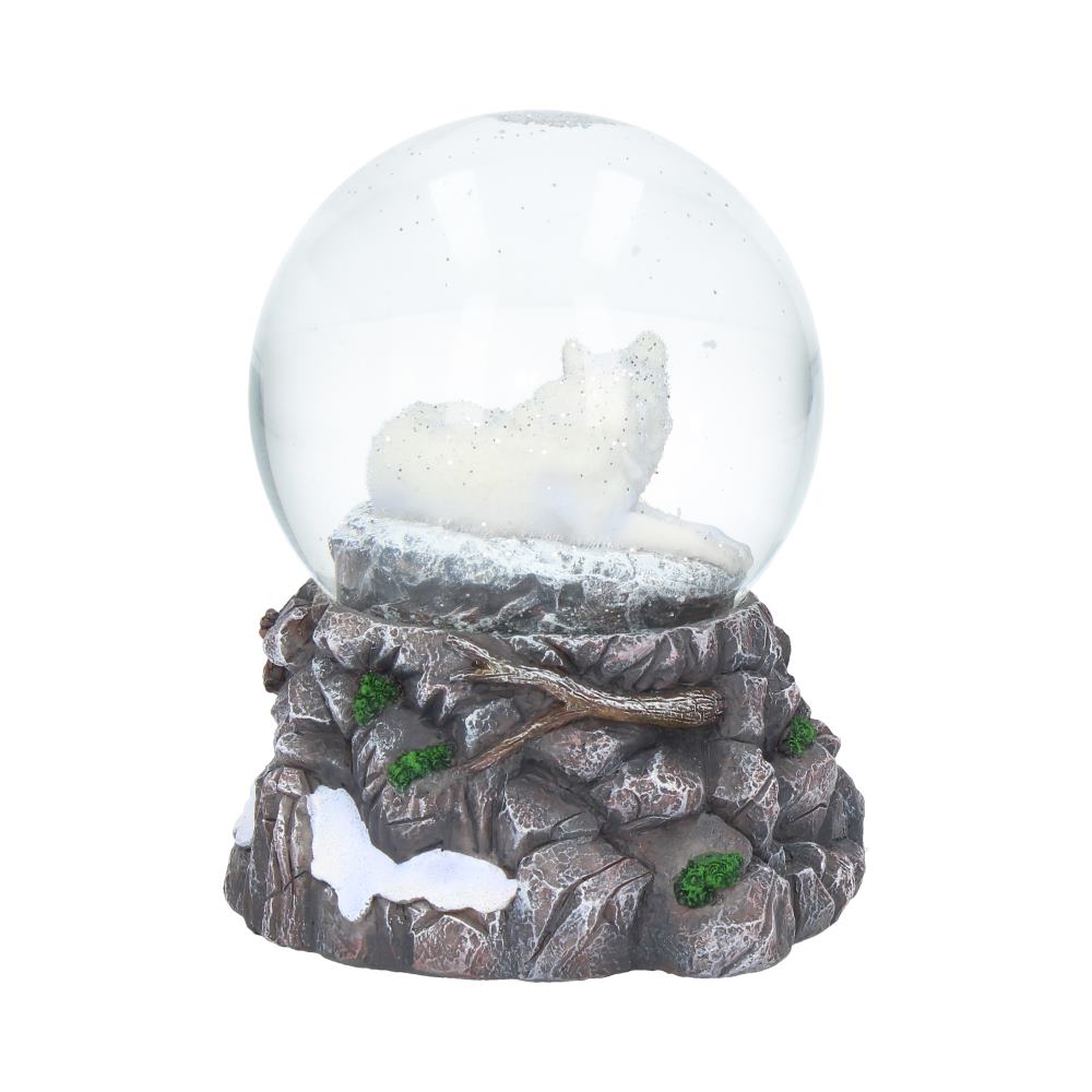 Lisa Parker Guardian of the North Wolf Snowglobe