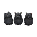 Three Wise Fat Cat Figurines 8.5cm - 3 Wise Cute Cats