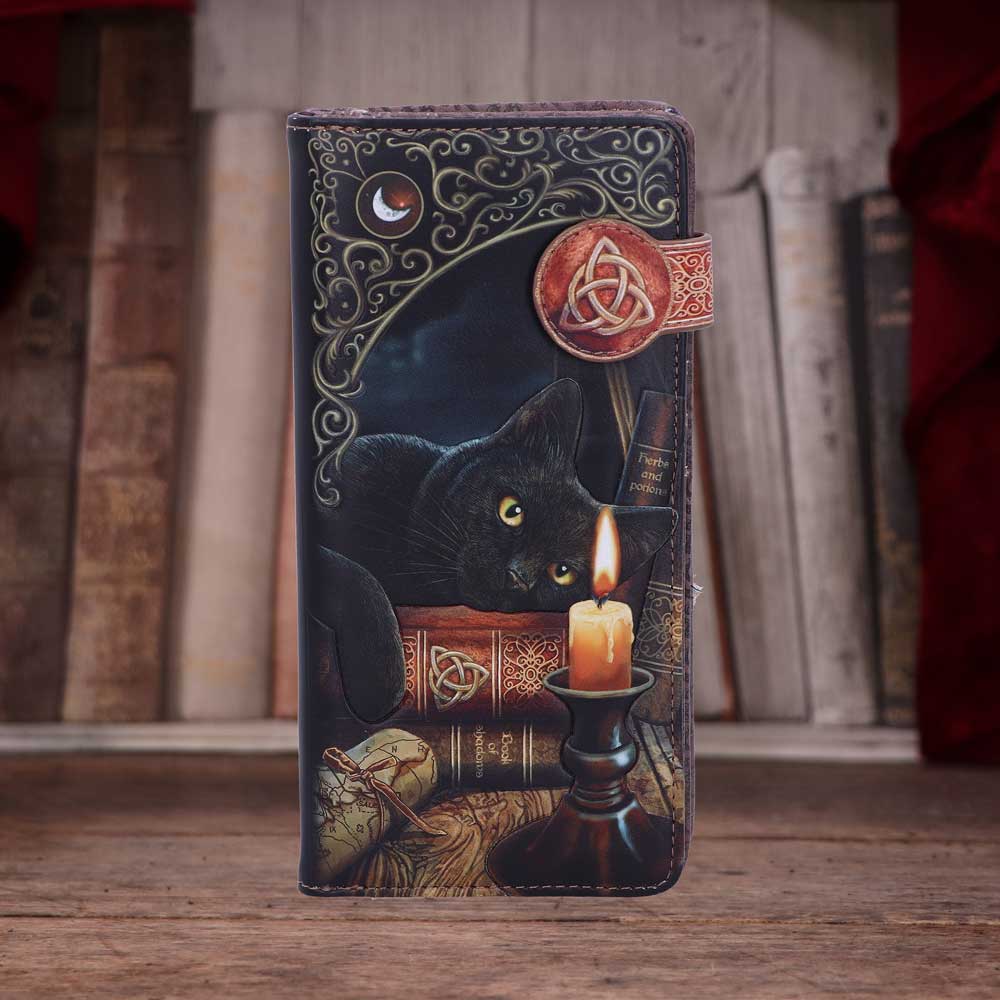 Nemesis Now Lisa Parker Witching Hour Cat Witch Purse Black 18.5cm