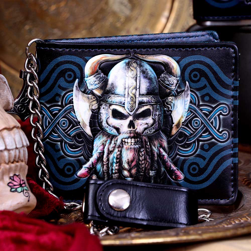Nemesis Now Danegeld Viking Wallet with Decorative Chain Black 11cm
