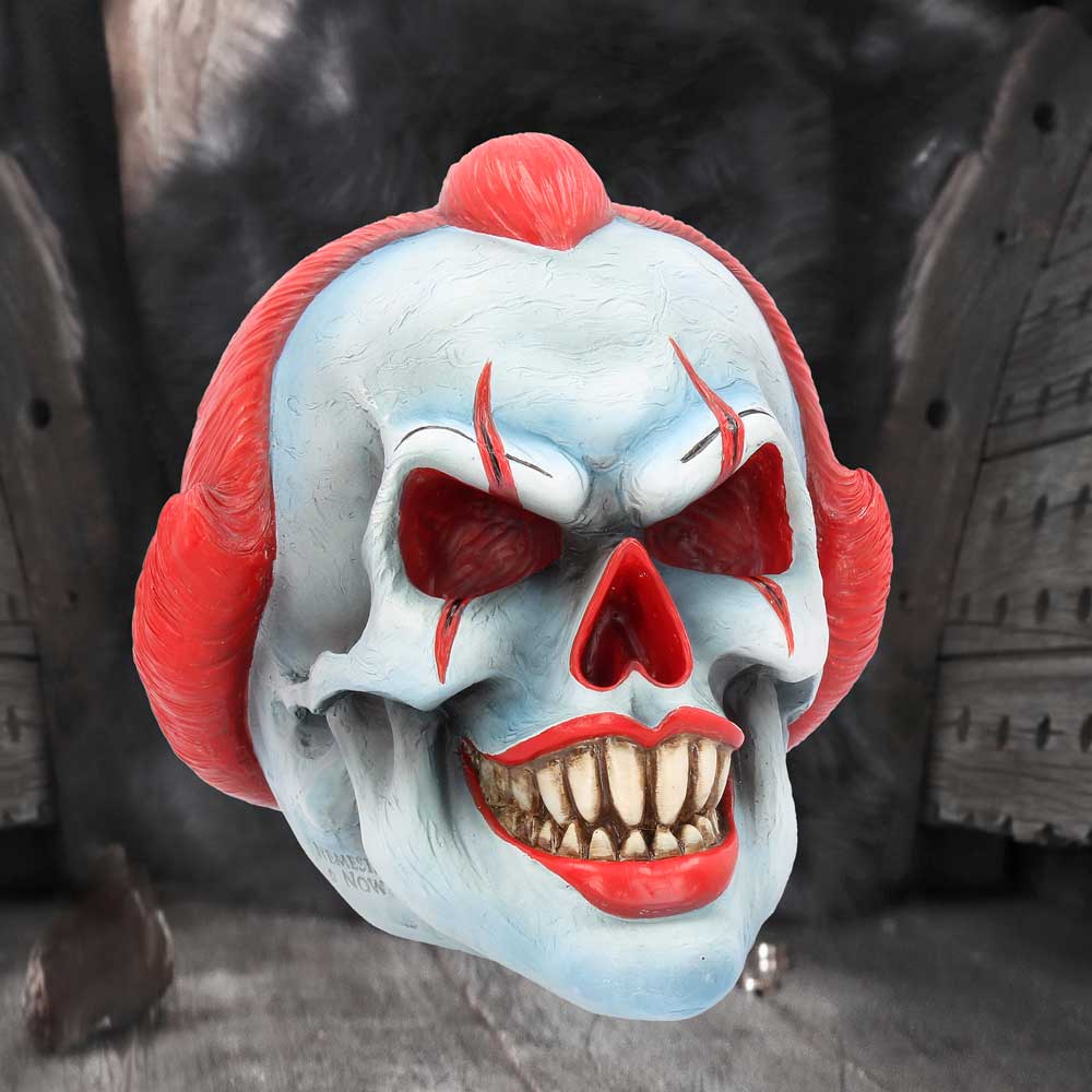 Play Time Skull Ornament Scary Horror Clown Head