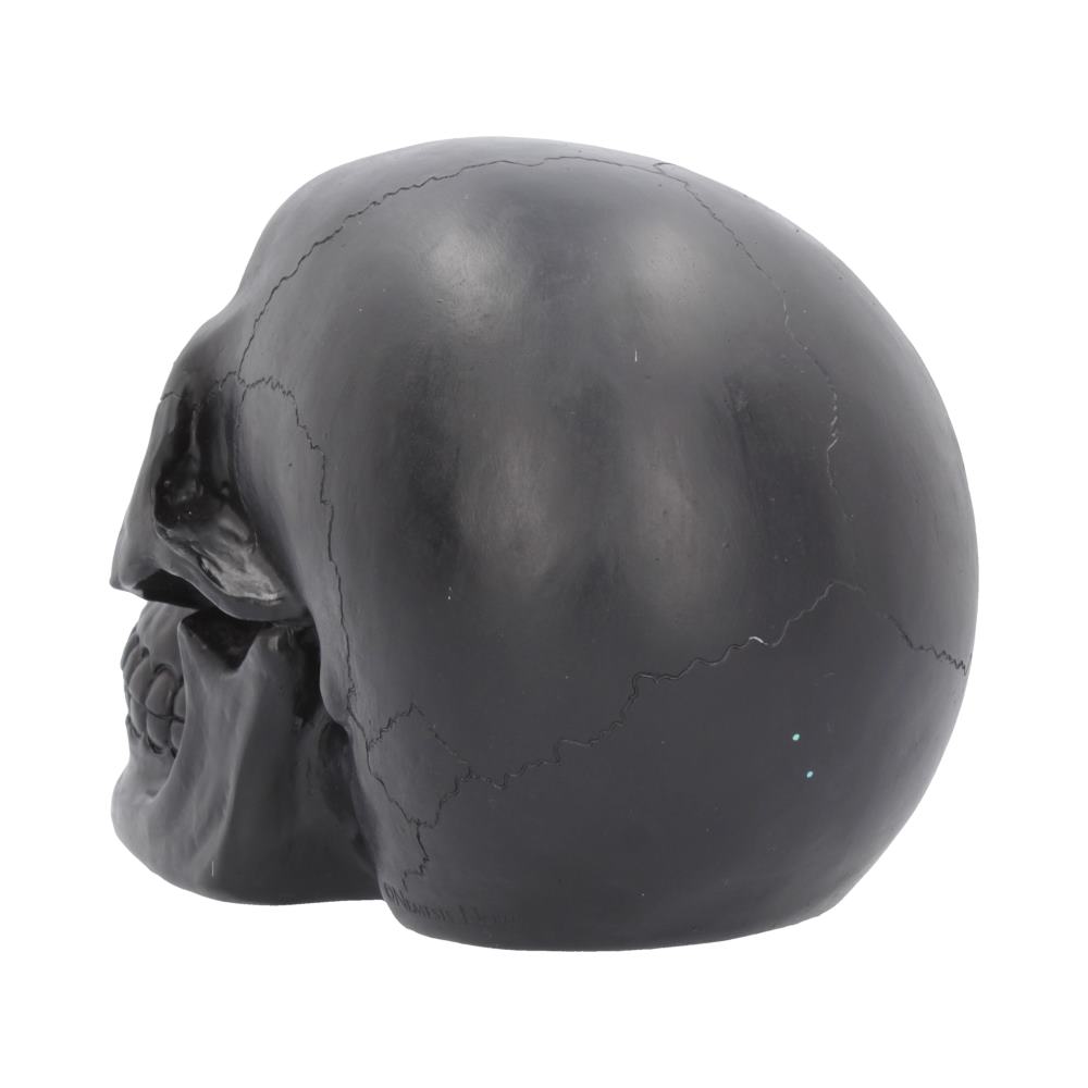 Geode Skull Black Purple Gothic Glitter Skull Figurine
