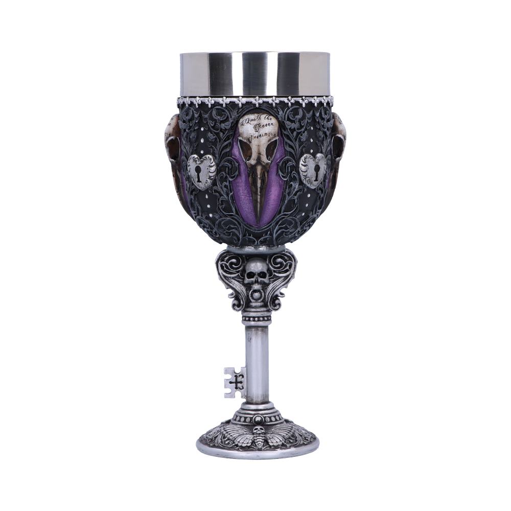 Edgar Allen Poe Nevermore Raven Goblet