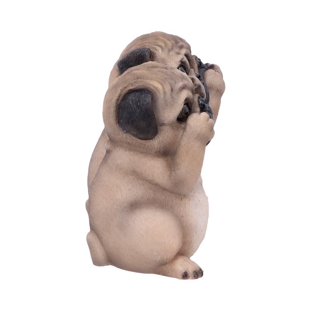 Three Wise Pugs Dog Ornaments