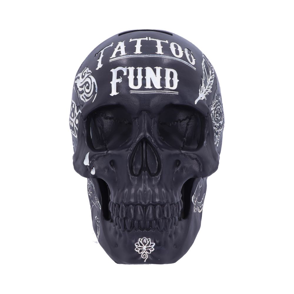 Black and White Traditional, Tribal Tattoo Fund Skull