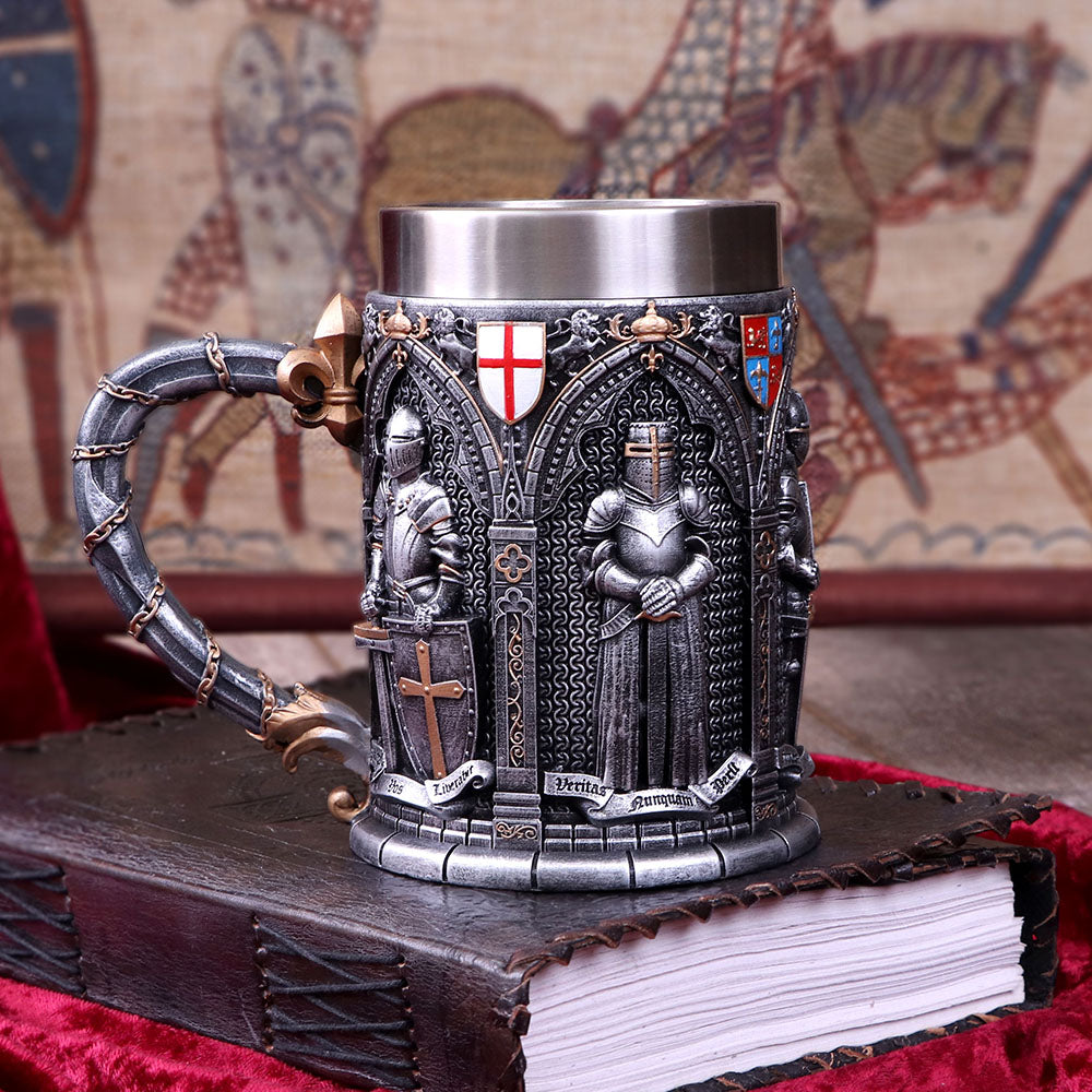 The Vow English Armoured Knight Latin Oath Tankard