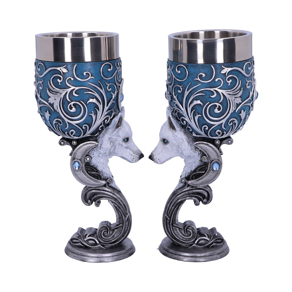 Wild at Heart Twin Wolf Heart Set of Two Goblets