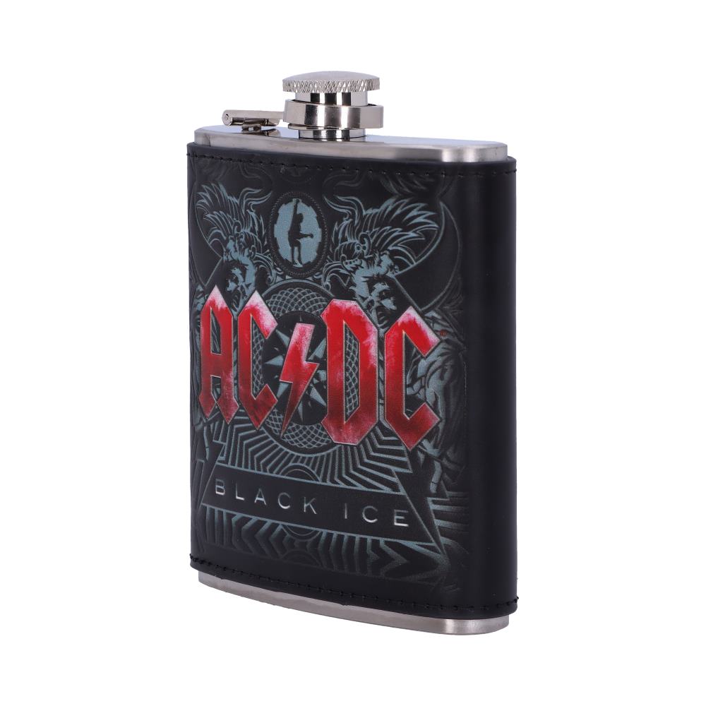 Officially Licensed AC/DC Black Ice Album Embossed Hip Flask