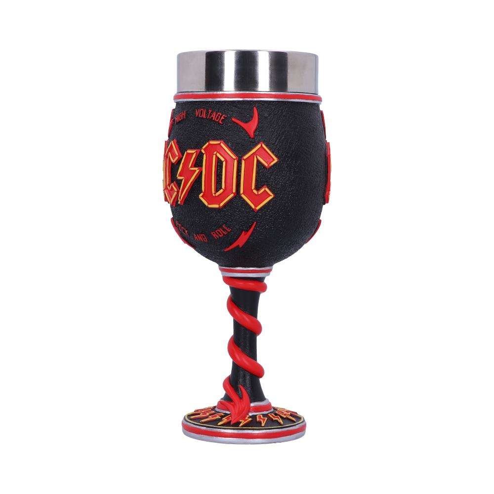 AC/DC High Voltage Rock and Roll Goblet Lighting Horns Wine Glass