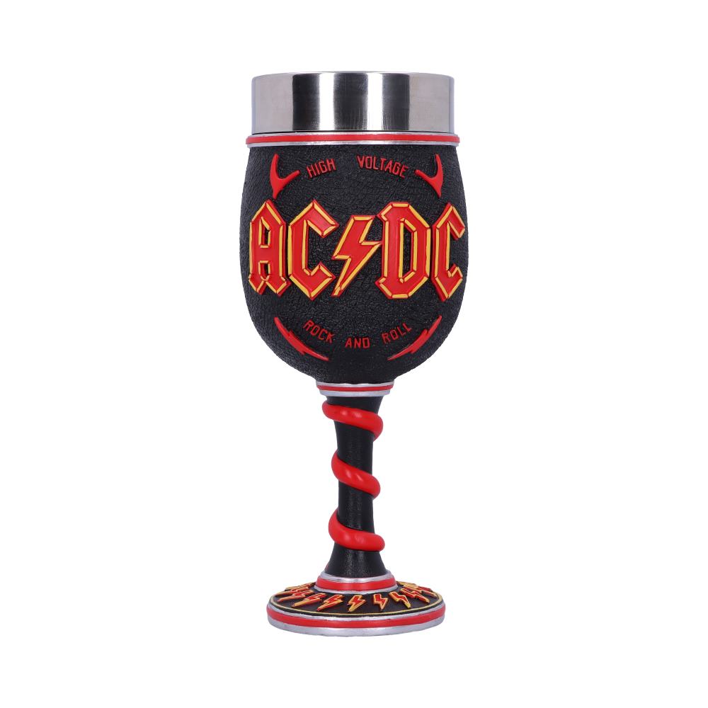 AC/DC High Voltage Rock and Roll Goblet Lighting Horns Wine Glass