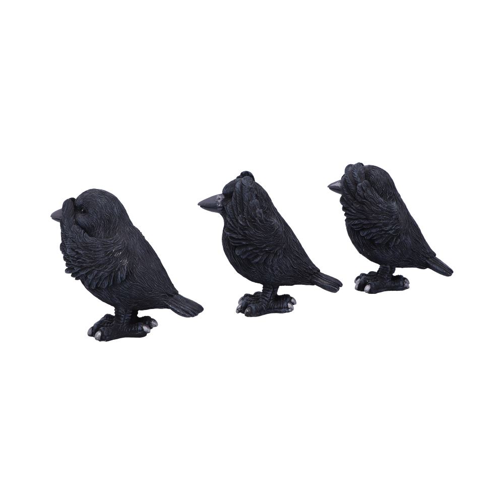Three Wise Ravens Figurines 8.7cm