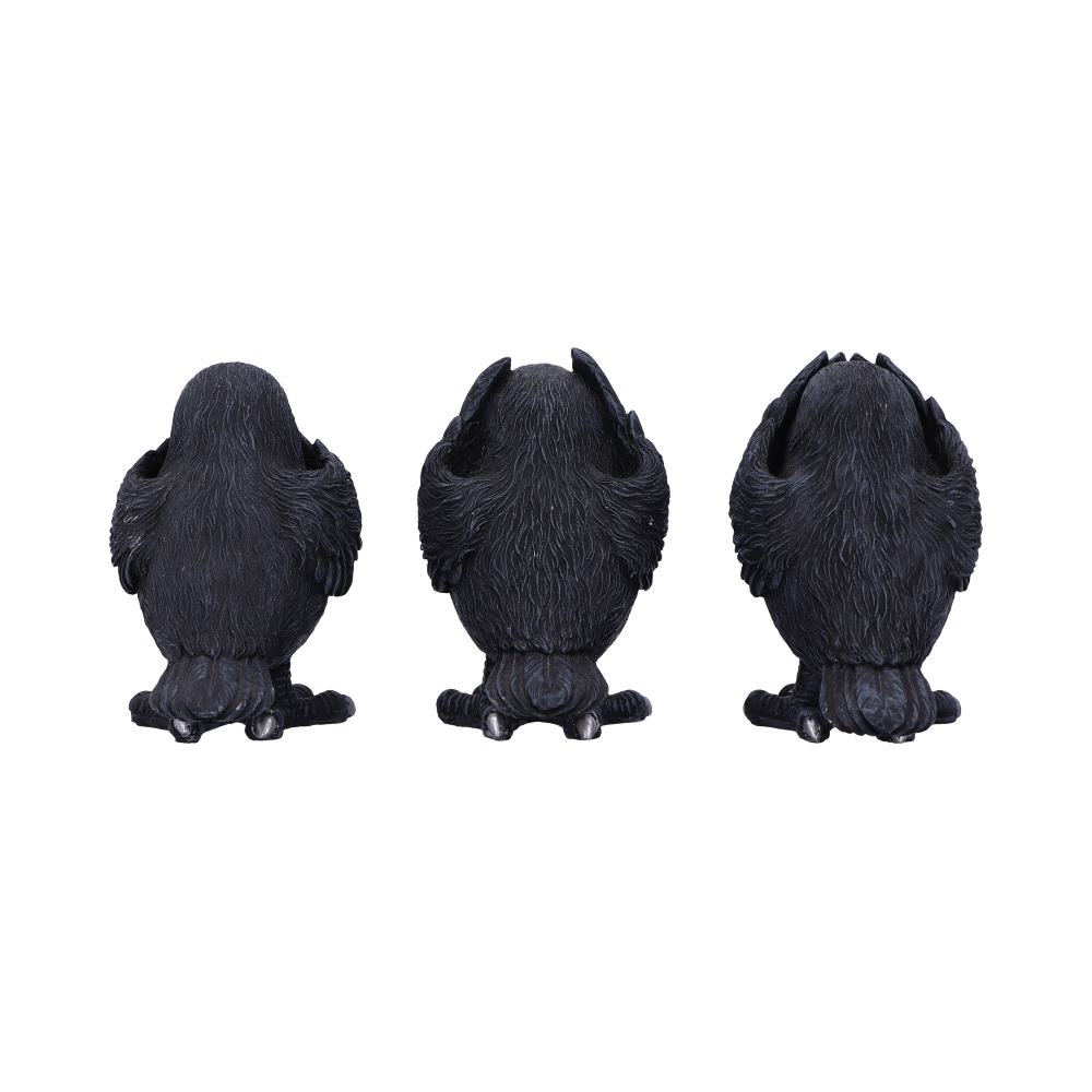Three Wise Ravens Figurines 8.7cm