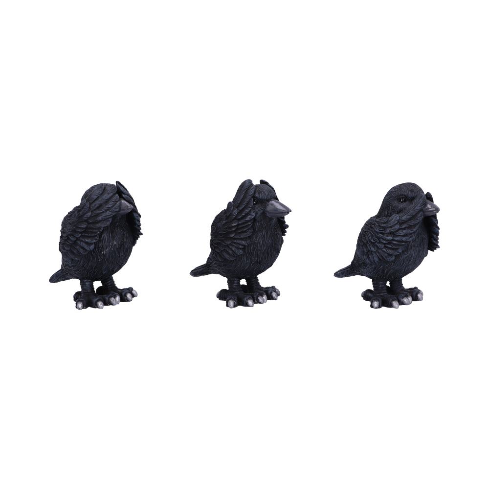 Three Wise Ravens Figurines 8.7cm
