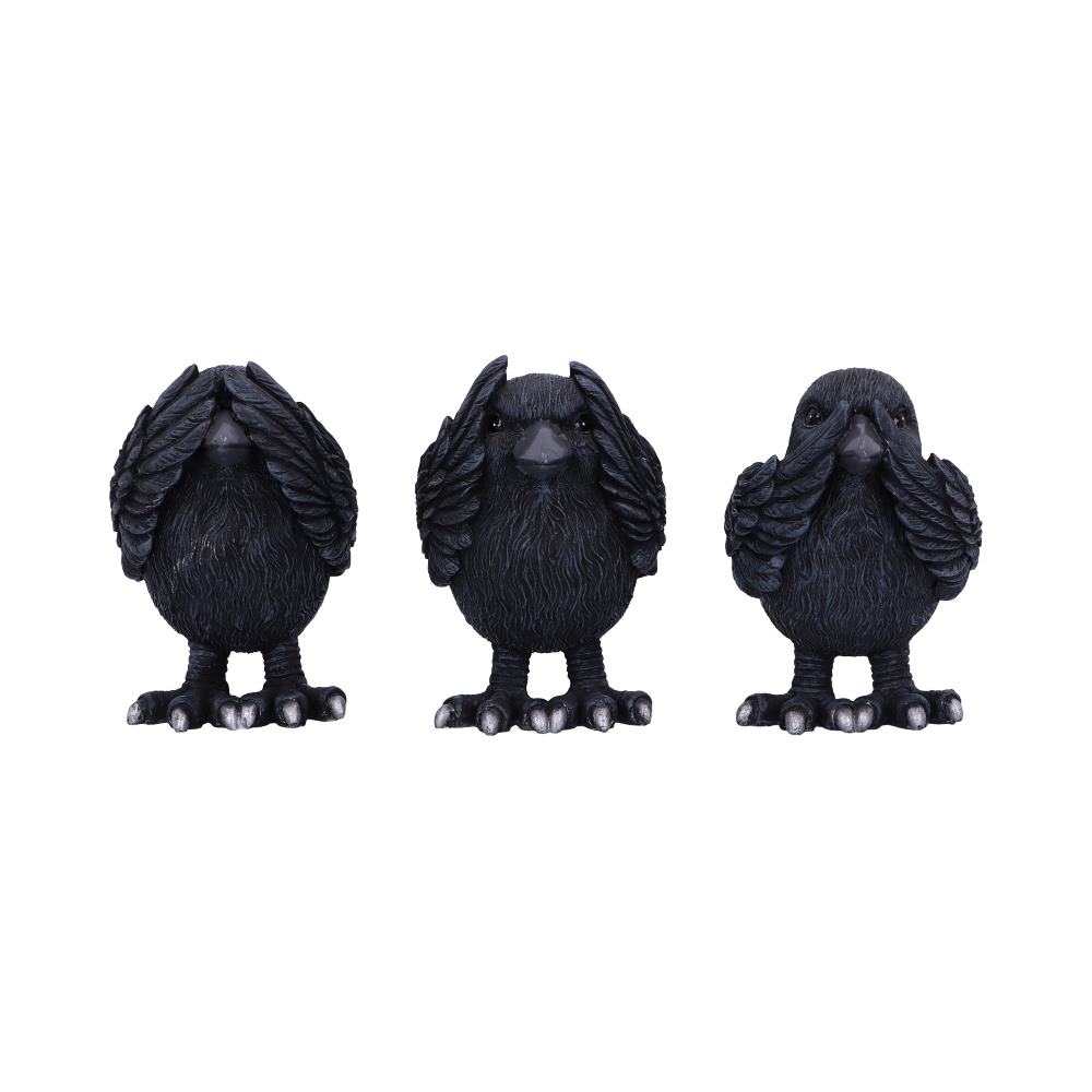 Three Wise Ravens Figurines 8.7cm