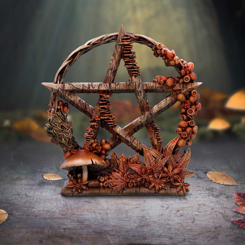 Autmnal Floral Decorative Pentagram Ornament