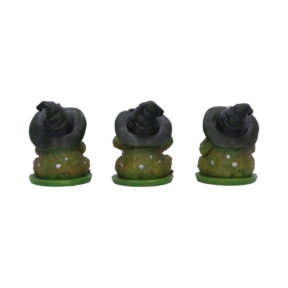 Three Wise Wizard Toad Figurines