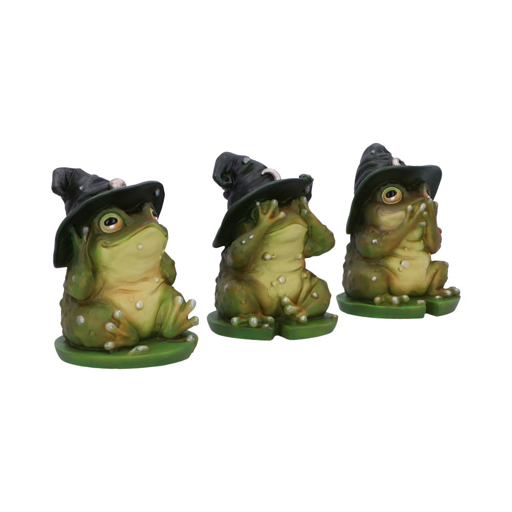 Three Wise Wizard Toad Figurines